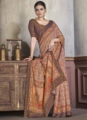 Attrective Look These Festive Wear Saree in Fine Colored.These Saree And Blouse is Fabricated On Natural Silk.Its Beautified With Wevon Jari Designer With Digital Printed.