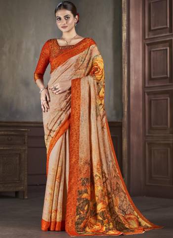 Attrective Look These Festive Wear Saree in Fine Colored.These Saree And Blouse is Fabricated On Natural Silk.Its Beautified With Wevon Jari Designer With Digital Printed.