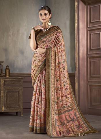 Attrective Look These Festive Wear Saree in Fine Colored.These Saree And Blouse is Fabricated On Natural Silk.Its Beautified With Wevon Jari Designer With Digital Printed.