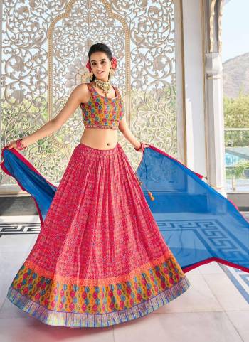 Garb These Party Wear Lahenga Choli With Dupatta in Fine Colored.These Lahenga And Blouse Are Fabricated On Muslin Pair With Georgette Dupatta.Its Beautified With Designer Digital Printed With Sequance Embroidery, Hand Work.