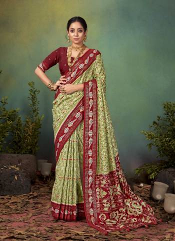  Looking These Party Wear Saree in Fine Colored.These Saree Are Velvet Tussar Silk And Blouse is Fabricated On Velvet Tussar Silk Pair.Its Beautified With Wevon Jari Designer With Ikkat Printed,Polka Dots Work.