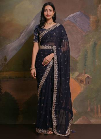 Attrective Look These Saree in Fine Colored.These Saree Are Georgette And Blouse is Mono Banglori Fabricated.Its Beautified With Designer Codding,Sequance Embroidery Work.