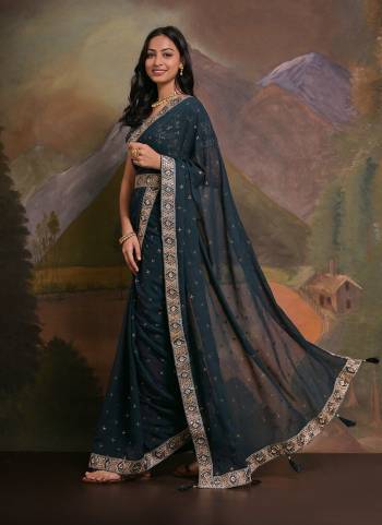 Attrective Look These Saree in Fine Colored.These Saree Are Georgette And Blouse is Mono Banglori Fabricated.Its Beautified With Designer Codding,Sequance Embroidery Work.