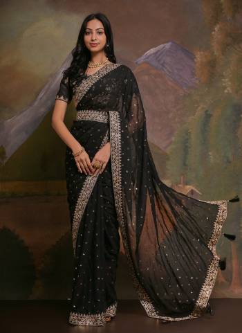 Attrective Look These Saree in Fine Colored.These Saree Are Georgette And Blouse is Mono Banglori Fabricated.Its Beautified With Designer Codding,Sequance Embroidery Work.