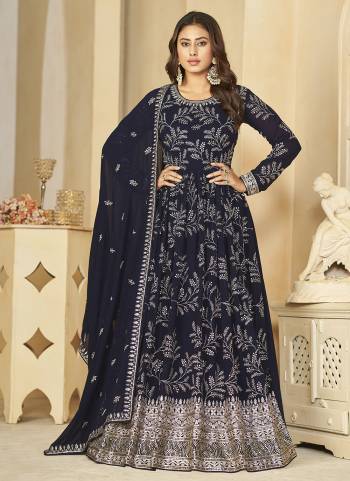 Looking These Designer Paty Wear Anarkali Suit in Fine Colored Pair With Bottom And Dupatta.These Top And Dupatta Are Fabricated On Faux Georgette Pair With Santoon Bottom.Its Beautified With Santoon Inner.Its Beautified With Heavy Designr Sequance Embroidery Work.