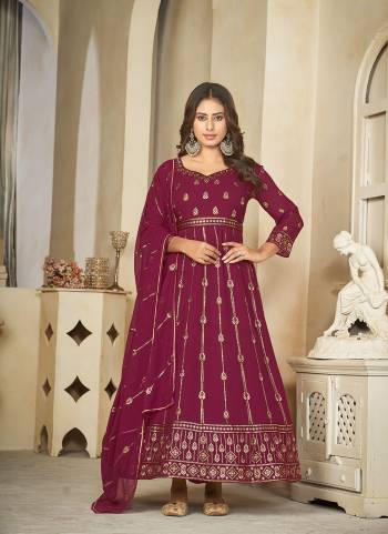 Looking These Anarkali Suit in Fine Colored Pair With Bottom And Dupatta.These Top Are Georgette And Dupatta Are Fabricated On Georgette Pair With Crepe Bottom.Its Beautified With Heavy Designer Embroidery Work.