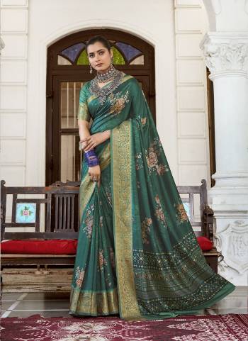  Looking These Party Wear Saree in Fine Colored.These Saree And Blouse is Fabricated On Velvet Tussar Silk Pair.Its Beautified With Wevon Jari Border Designer With Floral Printed.