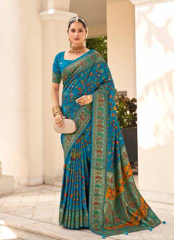  Looking These Party Wear Saree in Fine Colored.These Saree And Blouse is Fabricated On Velvet Tussar Silk Pair.Its Beautified With Wevon Designer,Floral With Paisley Printed.