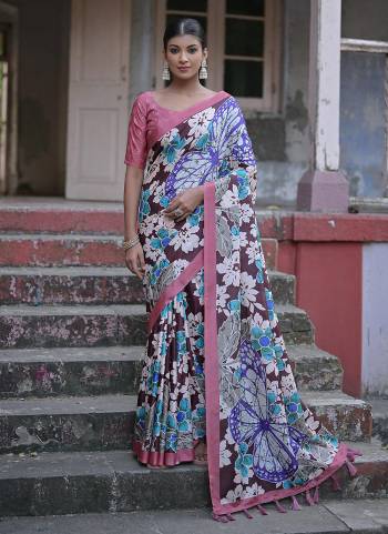 Attrective These Party Wear Fancy Saree in Fine Colored.These Saree And Blouse is Fabricated On Tussar Silk.Its Beautified With Designer Floral Printed.