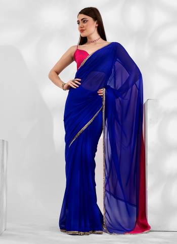 Attrective These Fancy Party Wear Saree in Fine Colored.These Saree Are Georgette And Blouse is Fabricated On Art Silk Pair.Its Beautified With Disigner.