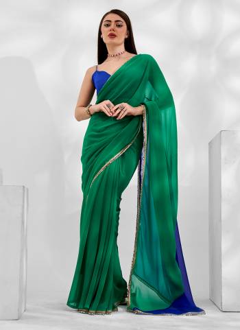 Attrective These Fancy Party Wear Saree in Fine Colored.These Saree Are Georgette And Blouse is Fabricated On Art Silk Pair.Its Beautified With Disigner.