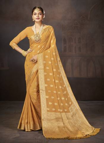 Looking These Party Wear Saree in Fine Colored Pair With Blouse.These Saree and Blouse Are Fabricated On Georgette.Its Beautified With Heavy Wevon Designer.