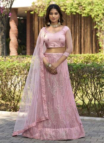 A Designer Look,Grab These  Lehenga Choli in Fine Colored.These Lehenga And Blouse Are Net And Dupatta Are Fabricated On Net.Its Beautified With Designer Embroidery Work.