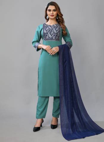 Attrective These Beautiful Looking Readymade Suits.These Top And Bottom Are Crepe And Dupatta Are Steple Fabricated.Its Beautified With Disigner Digital Printed.