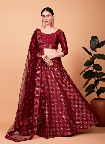 For A Designer Look,Grab These Lehenga Choli in Fine Colored.These Lehenga And Blouse Are Fabricated On Tebi Silk Pair With Net Dupatta.Its Beautified With Ton To Ton Thread,Sequance Embroidery Work.