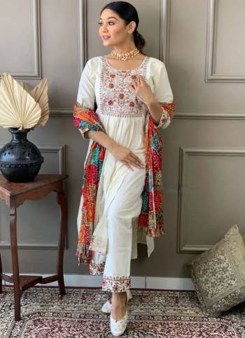 Attrective These Suit in Fine Colored Pair With Bottom And Dupatta.These Top Are Viscose Chanderi And Bottom Are Fabricated On Viscose Chanderi Pair With Chinon Dupatta.Its Beautified With Designer Printed With Embroidery Work.