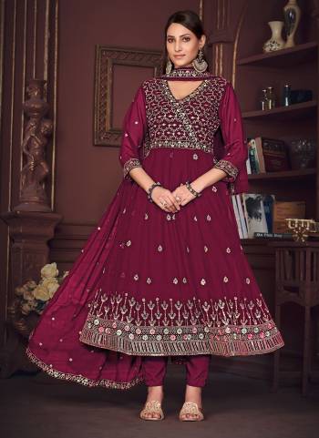 Looking These Anarkali Suit in Fine Colored Pair With Bottom And Dupatta.These Top Are Georgette And Dupatta Are Fabricated On Georgette Pair With Crepe Bottom.Its Beautified With Heavy Designer Embroidery Work.