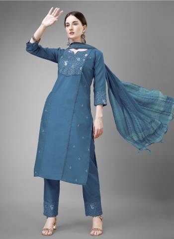 Grab These Beautiful Looking Readymade Top,Bottom And Dupatta Set.These Top And Bottom is Fabricated On Cotton Blend And Silk Blend Dupatta.Its Beautified With Designer Embroidery Work With Lace Work .