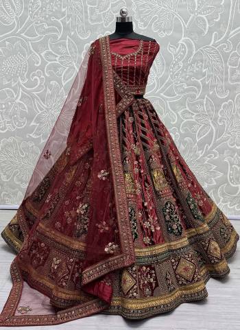For A Fancy Designer Look,Grab These Lehenga Choli With Dupatta in Fine Colored.These Lehenga And Choli Are Velvet And Dupatta Are Fabricated On Soft Net And Velvet Pair.Its Beautified With Designer Patch Work,Dori,Jari,Sequance,Thread Embroidery With Diamond Work.