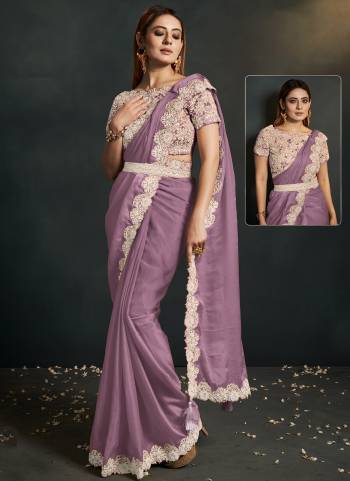 Look Attrective These Designer Party Wear Ready To Wear Saree in Fine Colored.These Saree Are Organza Silk Crepe And Blouse Organza Silk is Fabricated.Its Beautified Heavy Desiger Embroidery Work.
