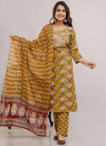 Attrective These Suit in Fine Colored Pair With Bottom And Dupatta.These Top And Bottom Are Fabricated On Rayon Cotton Pair With Mulmul Cotton Dupatta.Its Beautified With Designer Printed,Sequance Embroidery Work.