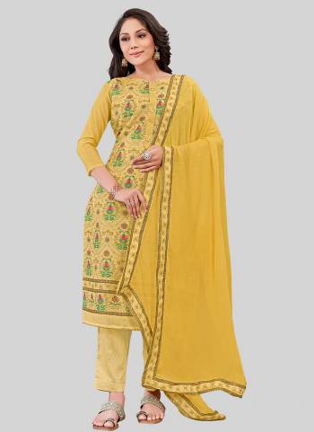 Garb These Designer Suit in Fine Colored Pair With Bottom And Dupatta.These Top Are Chanderi Silk And Dupatta Are Fabricated On Nazmin Pair With Santoon Bottom.Its Beautified With Designr Printed With Embroidery Work.