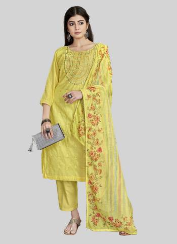 Garb These Designer Salwar Suit in Fine Colored Pair With Bottom And Dupatta.These Top Are Chanderi Silk And Dupatta Are Fabricated On Lurex Chandei Pair With Santoon Bottom.Its Beautified With Designer Embroidery Work With Digital Printed.