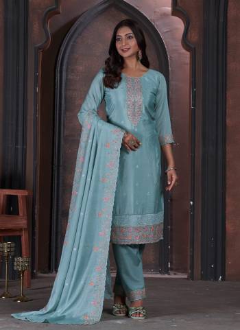 Grab These Looking Salwar Suit in Fine Colored Pair With Bottom And Dupatta.These Top And Dupatta Are Fabricated On Chinon Pair With Santoon Bottom.Its Beautified With Santoon Bottom.Its Beautified With Heavy Designer Embroidery Work.