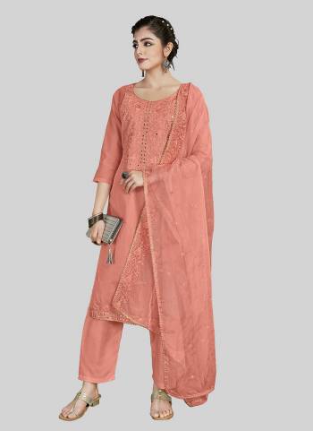 Looking These Designer Salwar Suit in Fine Colored Pair With Bottom And Dupatta.These Top Are Chanderi Silk And Dupatta Are Fabricated Organza Pair With Santoon Bottom.Its Beautified With Designer Embroidery Work.