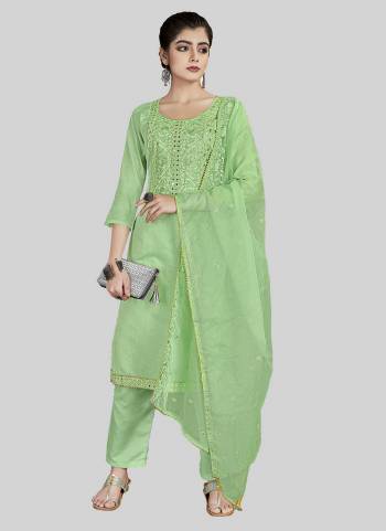 Looking These Designer Salwar Suit in Fine Colored Pair With Bottom And Dupatta.These Top Are Chanderi Silk And Dupatta Are Fabricated Organza Pair With Santoon Bottom.Its Beautified With Designer Embroidery Work.