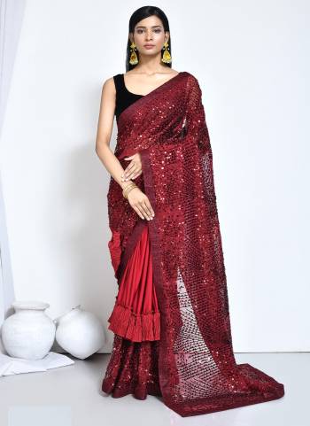 Look Attrective These Designer Party Wear Saree in Fine Colored.These Saree And Blouse Are Crystal Silk is Fabricated.Its Beautified Desiger Heavy Embroidery Work.