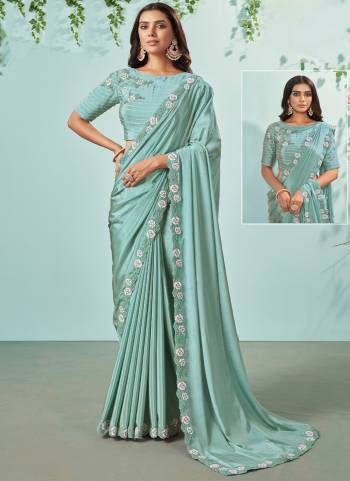 Look Attrective These Designer Party Wear Saree in Fine Colored.These Saree Are Silk Crepe And Blouse Crepe is Fabricated.Its Beautified Desiger Cord,Sequance Embroidery Work.