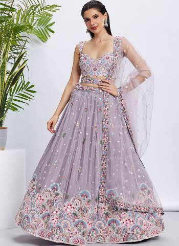 Attrective Looking This Partywear Fine Color Fancy Heavy Designer Choli Fabric Chiffon And Lahenga Chiffon And Dupatta Net In Fabricated Beautified With Attrective Designer Thread,Sequance Embroidery Work. Buy Now.