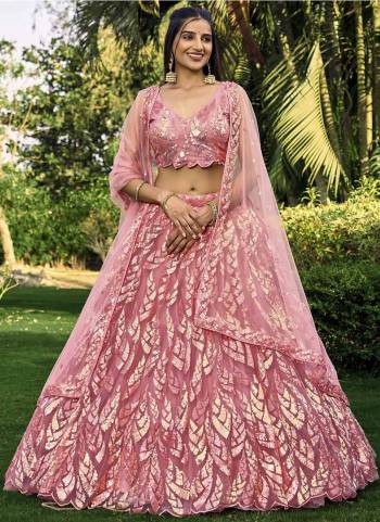 For A Designer Look,Grab These Lehenga Choli in Fine Colored.These Lehenga Are Soft Net And Blouse Are Fabricated On Soft Net Pair With Dupatta Are Soft Net.Its Beautified With  Designer Thread Sequance Embroidery Work.