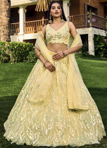 For A Designer Look,Grab These Lehenga Choli in Fine Colored.These Lehenga Are Soft Net And Blouse Are Fabricated On Soft Net Pair With Dupatta Are Soft Net.Its Beautified With  Designer Thread Sequance Embroidery Work.