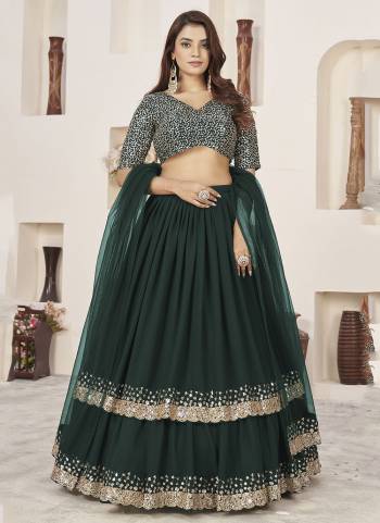 For A Designer Look,Grab These Lehenga Choli in Fine Colored.These Lehenga And Blouse Are Fabricated On Georgette Pair With Dupatta Are Soft Net.Its Beautified With Designer Jari,Sequance Embroidery Work.