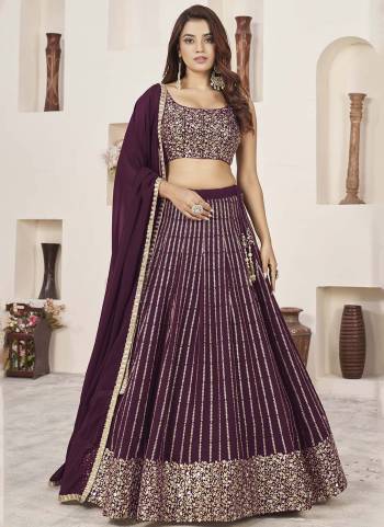 For A Designer Look,Grab These Lehenga Choli in Fine Colored.These Lehenga And Blouse Are Fabricated On Georgette Pair With Dupatta Are Georgette.Its Beautified With Designer Jari,Sequance Embroidery Work.