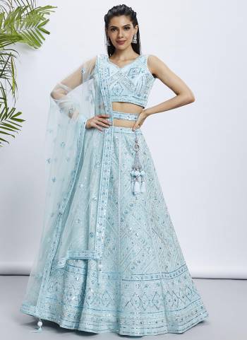 Attrective Looking This Partywear Fine Color Fancy Heavy Designer Choli Fabric Are Net And Lahenga Net And Dupatta Net In Fabricated Beautified With Attrective Designer Thread,Sequance Embroidery Work. Buy Now.