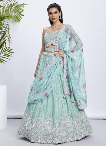 Attrective Looking This Partywear Fine Color Fancy Heavy Designer Choli Fabric Silk Chiffon And Lahenga Silk Chiffon And Dupatta Organza In Fabricated Beautified With Attrective Designer Thread,Sequance Embroidery Work. Buy Now.