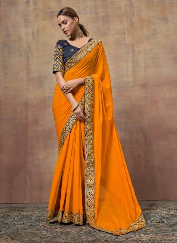 Looking These Fancy Party Wear Saree in Fine Colored.These Saree Are Chiffon And Blouse is Fabricated On Art Silk Pair.Its Beautified With Wevon Lining Designer With Embroidery Work Lace Border & Blouse.