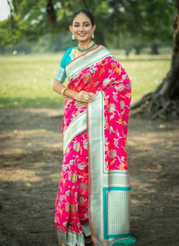 Attrective These Festive Wear Saree in Fine Colored.These Saree And Blouse is Fabricated On Banarasi Silk.Its Beautified With Wevon Rich Pallu Designer.