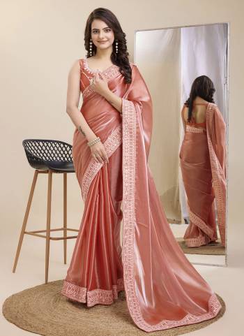 Garb These Party Wear Saree in Fine Colored.These Saree Are Jimmy Chau Silk And Blouse is Art Silk Fabricated.Its Beautified With Designer Embroidery Work Lace Border,Blouse.