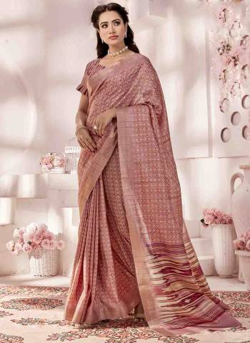 Looking These Party Wear Saree in Fine Colored.These Saree And Blouse is Fabricated On Kolkata Handloom Silk.Its Beautified With Handloom Weaving Jari Designer With Printed.