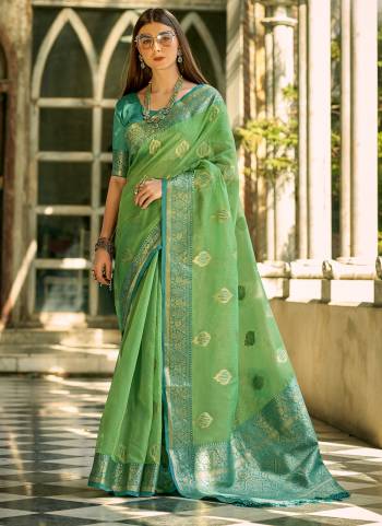 Looking These Party Wear Saree in Fine Colored.These Saree And Blouse is Fabricated On Tissue Silk.Its Beautified With Weaving Jari Designer.