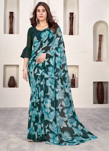 Garb These Printed Saree With Blouse in Fine Colored.These Saree And Blouse is Fabricated On Weight Less.Its Beautified With Designer Printed.