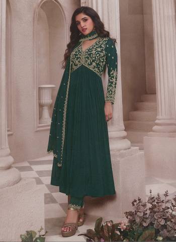 Attrective These Designer Anarkali Suits in Fine Colored Pair With Dupatta.These Top And Dupatta Are Fabricated On Chinon Pair With Santoon Bottom.Its Beautified With Designer Embroidery Work