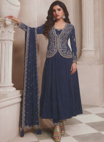 Attrective These Designer Anarkali Suits in Fine Colored Pair With Dupatta.These Top And Dupatta Are Fabricated On Chinon Pair With Santoon Bottom.Its Beautified With Designer Embroidery Work