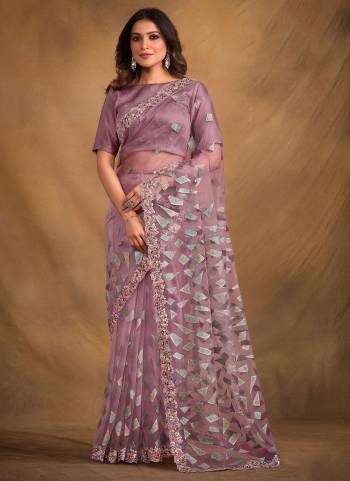 Look Attrective These Designer Party Wear Saree in Fine Colored.These Saree Are Velvet Texture Net And Blouse Brocade Jacquard is Fabricated.Its Beautified Desiger Embroidery,Stone Work.