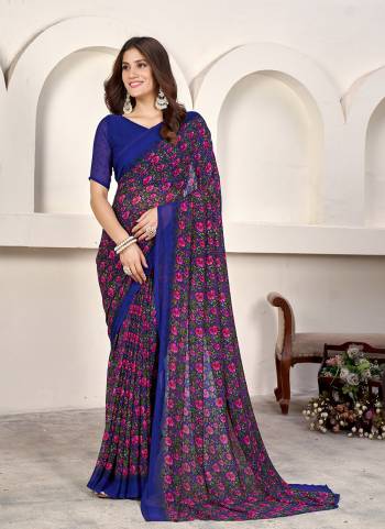 Garb These Printed Saree With Blouse in Fine Colored.These Saree And Blouse is Fabricated On Weight Less.Its Beautified With Designer Printed.