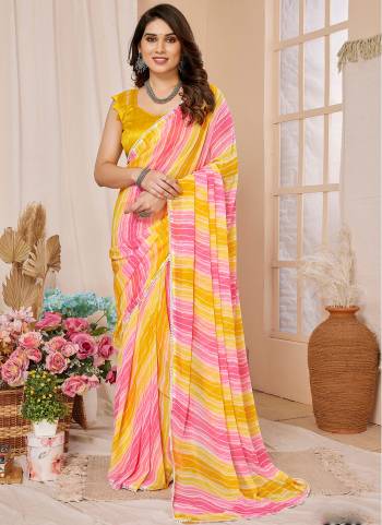 Garb These Rady To Wear Saree in Fine Colored.These Saree Are Georgette And Blouse is Fabricated On Banglori Pair.Its Beautified With Designer Printed.